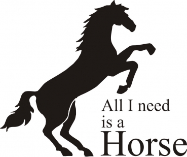 Wandtattoo -All I need is a Horse-